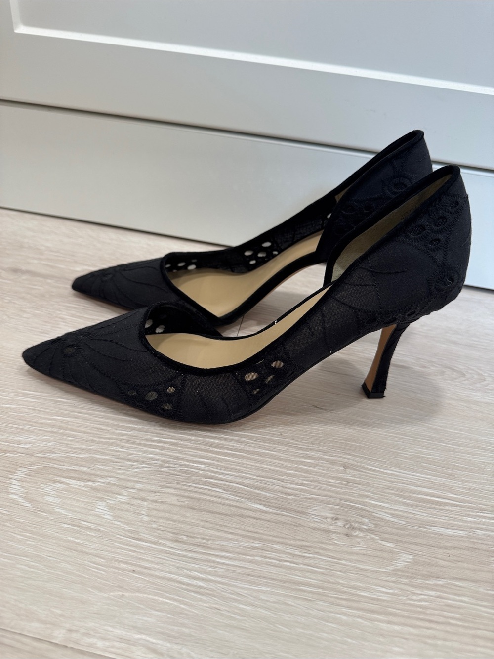 Ann Taylor Black heels eyelet